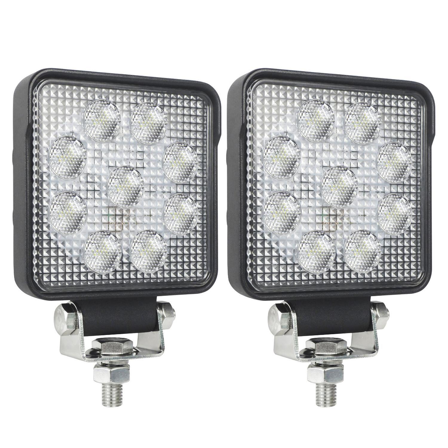 Luz Farol Foco Faenero Neblinero 9 Led Cuadrado Camion (Par)-1
