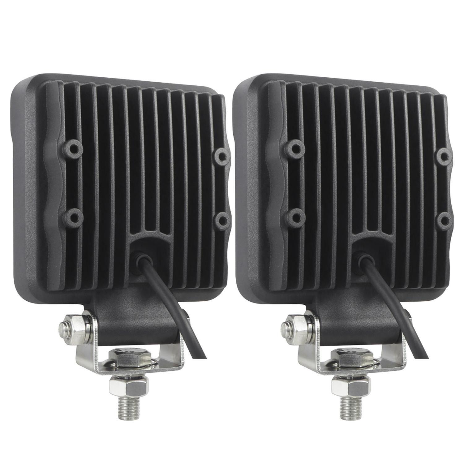 Luz Farol Foco Faenero Neblinero 9 Led Cuadrado Camion (Par)-2