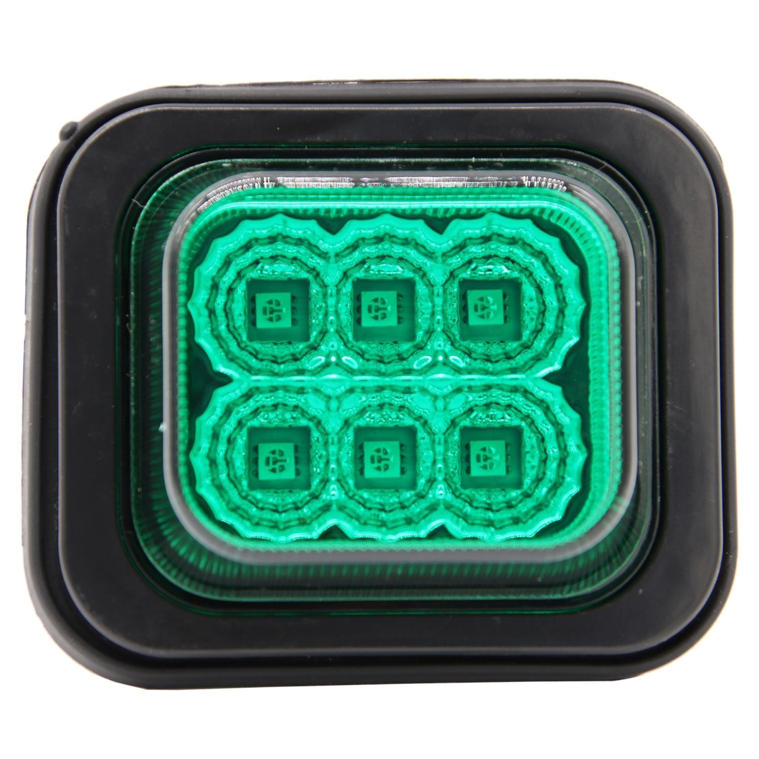Farol Lateral 6Led 12/24V Verde =634-0