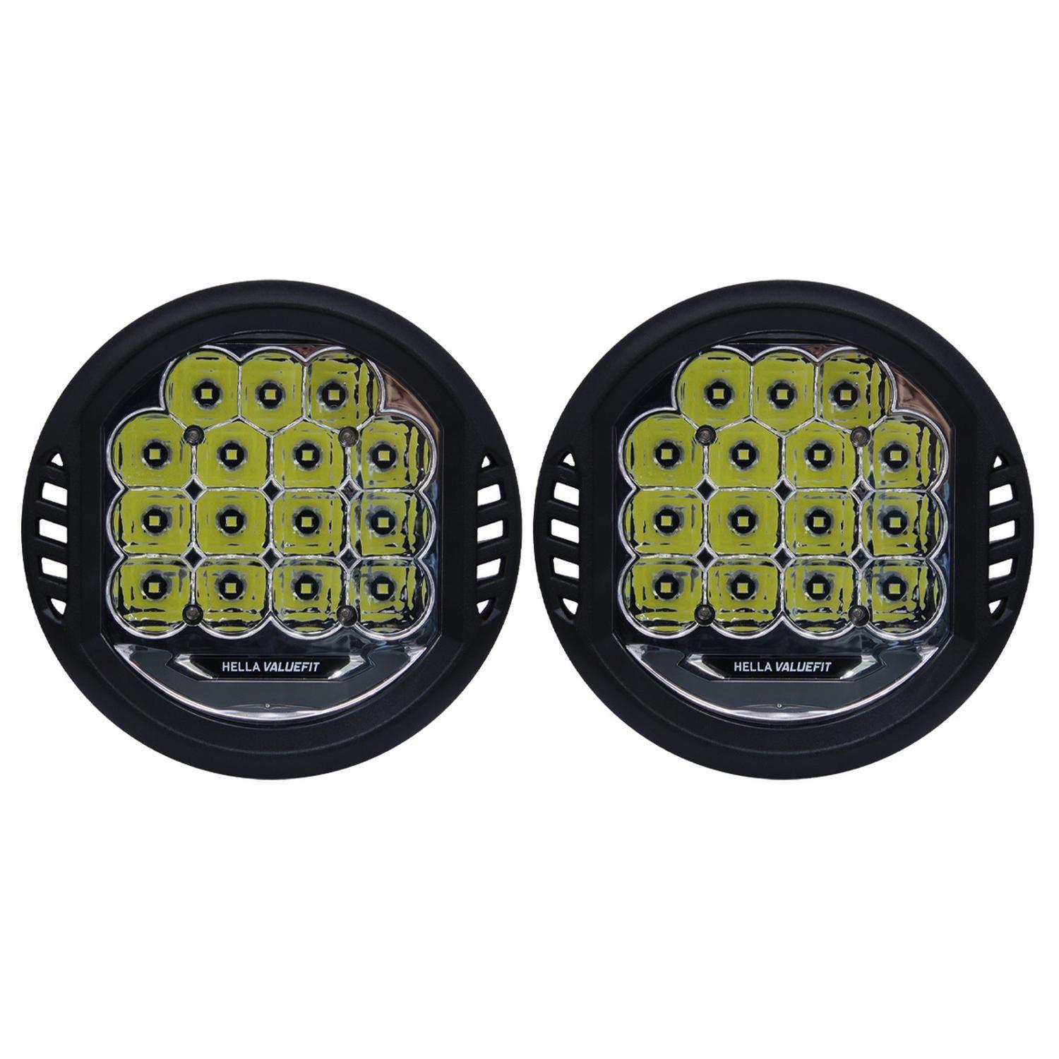 Farol Hella 15 Led 10-30v Valuefit 500  Redondo Camion (Par)-0