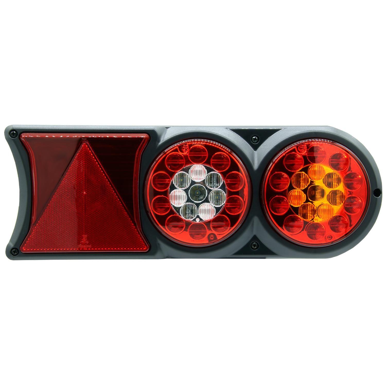 Faro Conjunto Trasero Set Redondo Y Reflectanteor Rojo Derecho-0