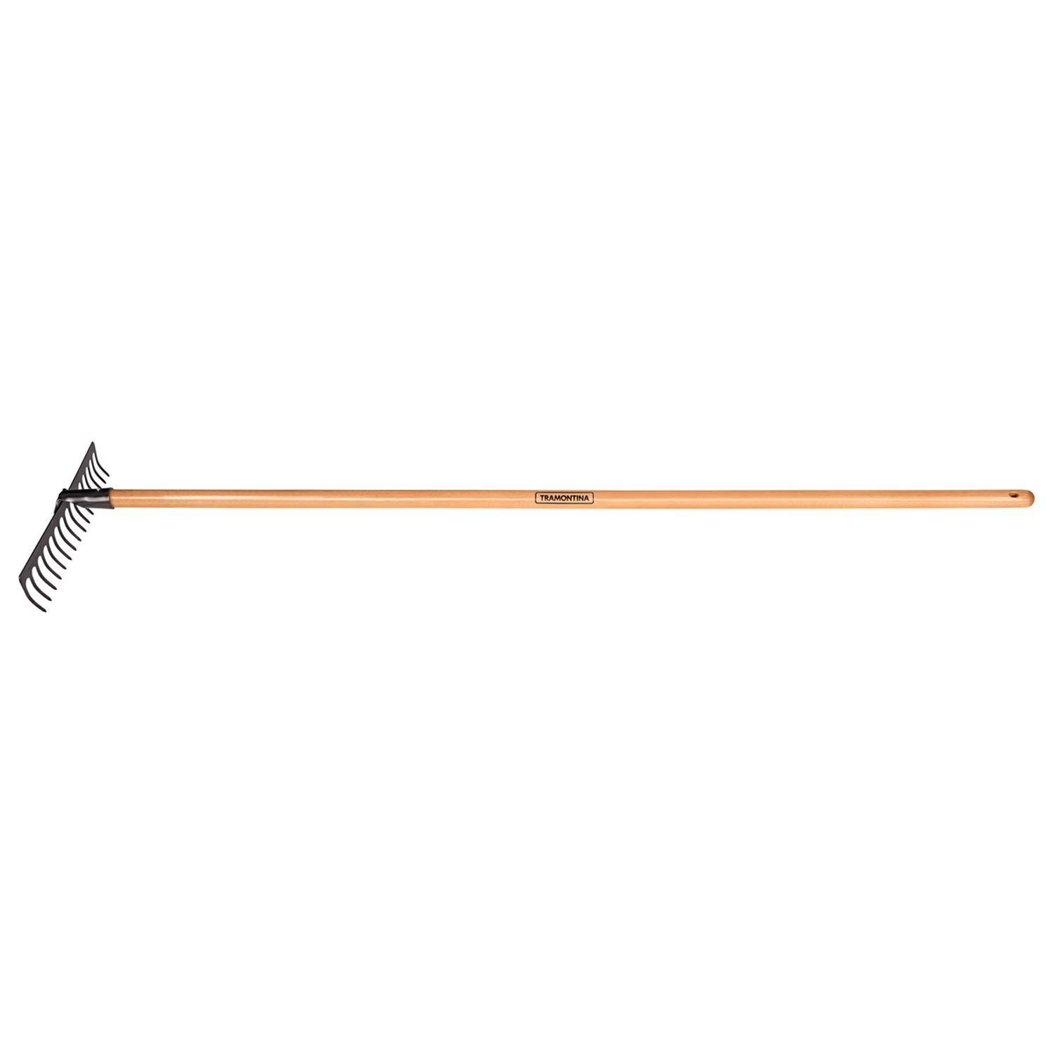 Rastrillo Curvo Liviano 16 Dientes Mango Madera 145Cm-0