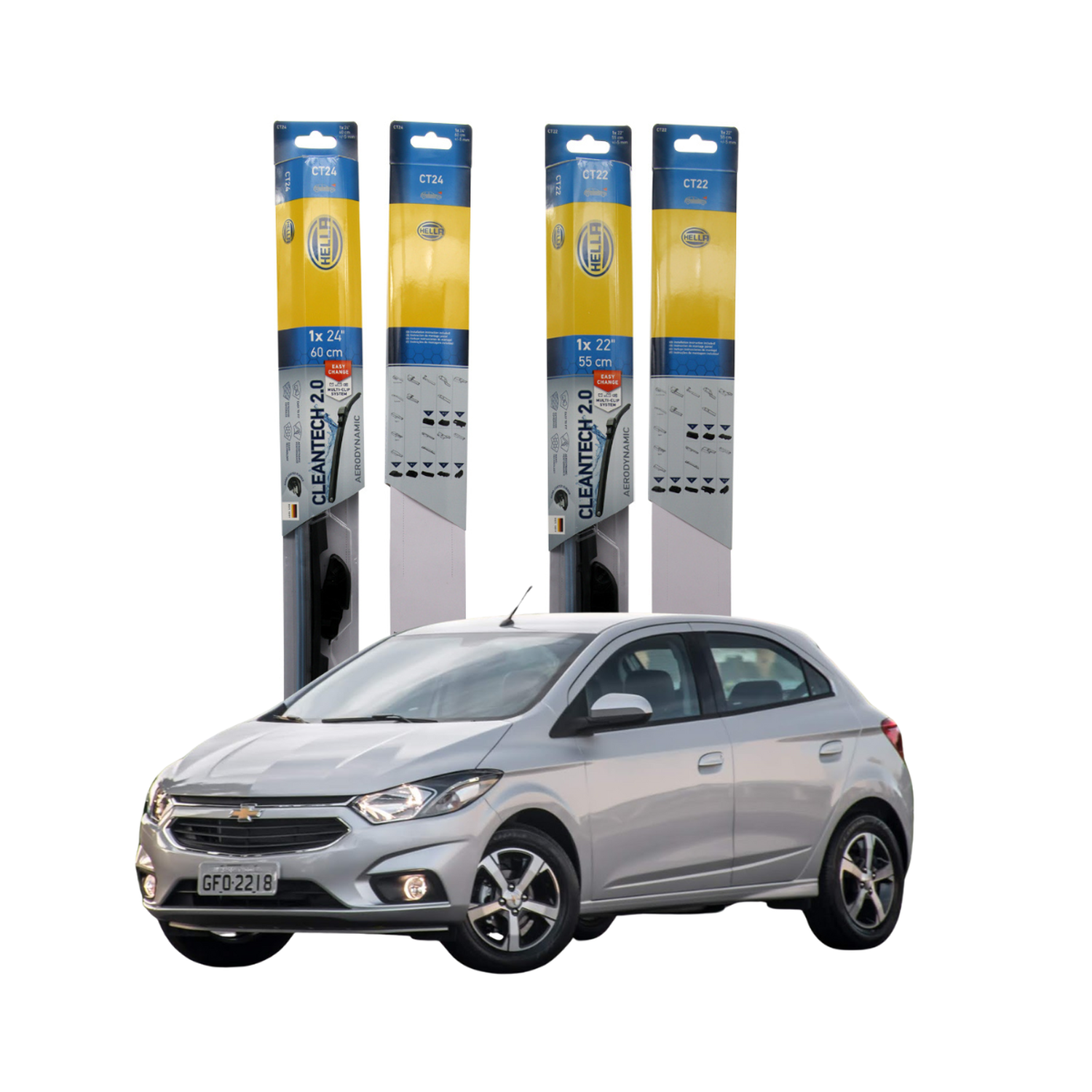 Kit Plumillas Limpiaparabrisas 24 Y 14 Chevrolet Onix Prisma-5