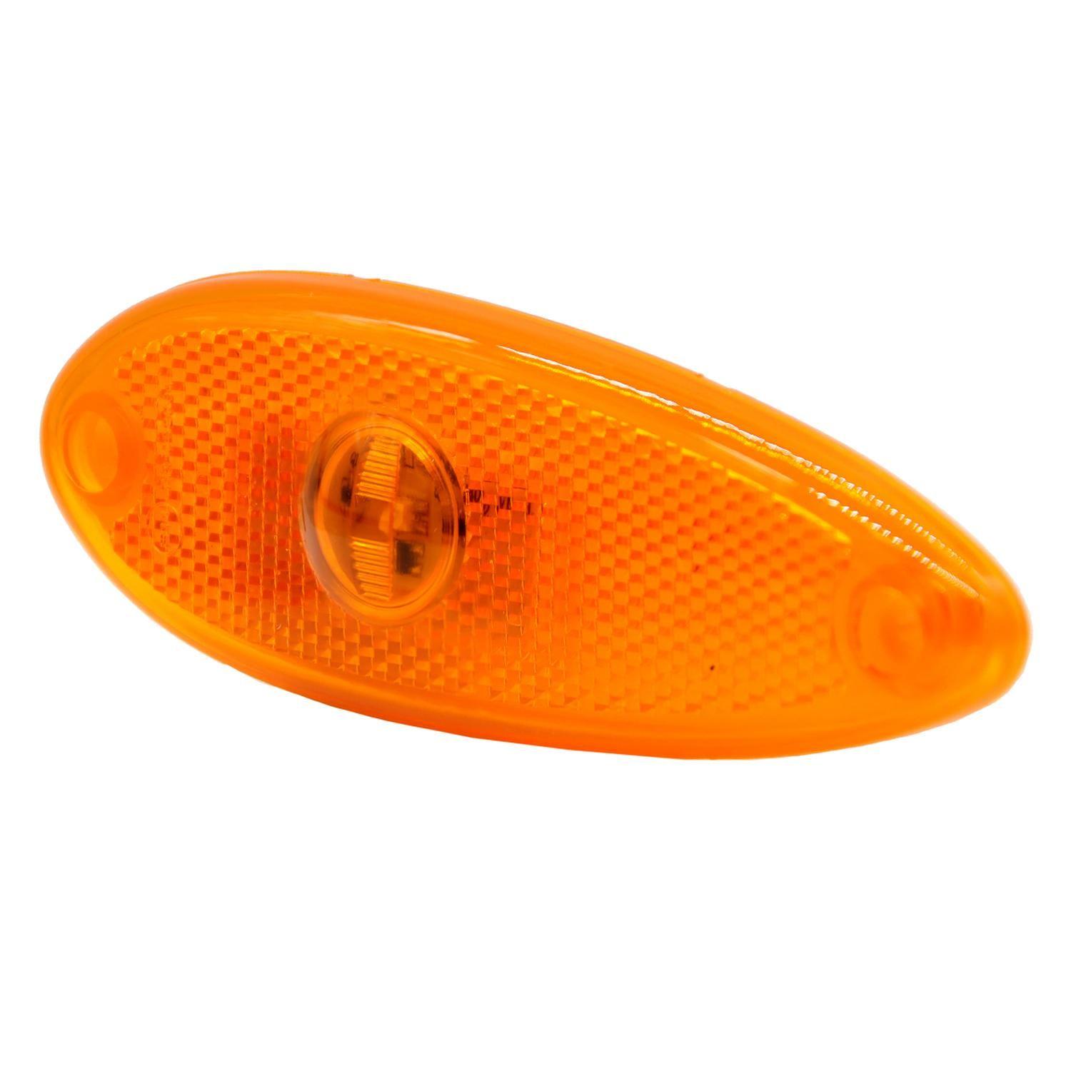 Farol Lateral Ovalado Ambar Led 12 24V 10W-1