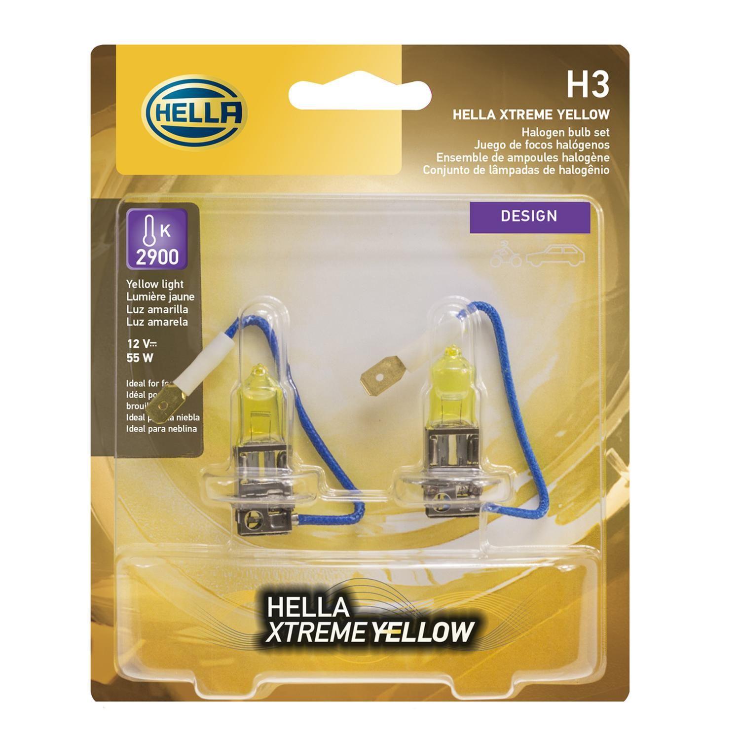 Ampolleta Halógena H3 12V 55W Pk22S T3.25 Amarilla-1