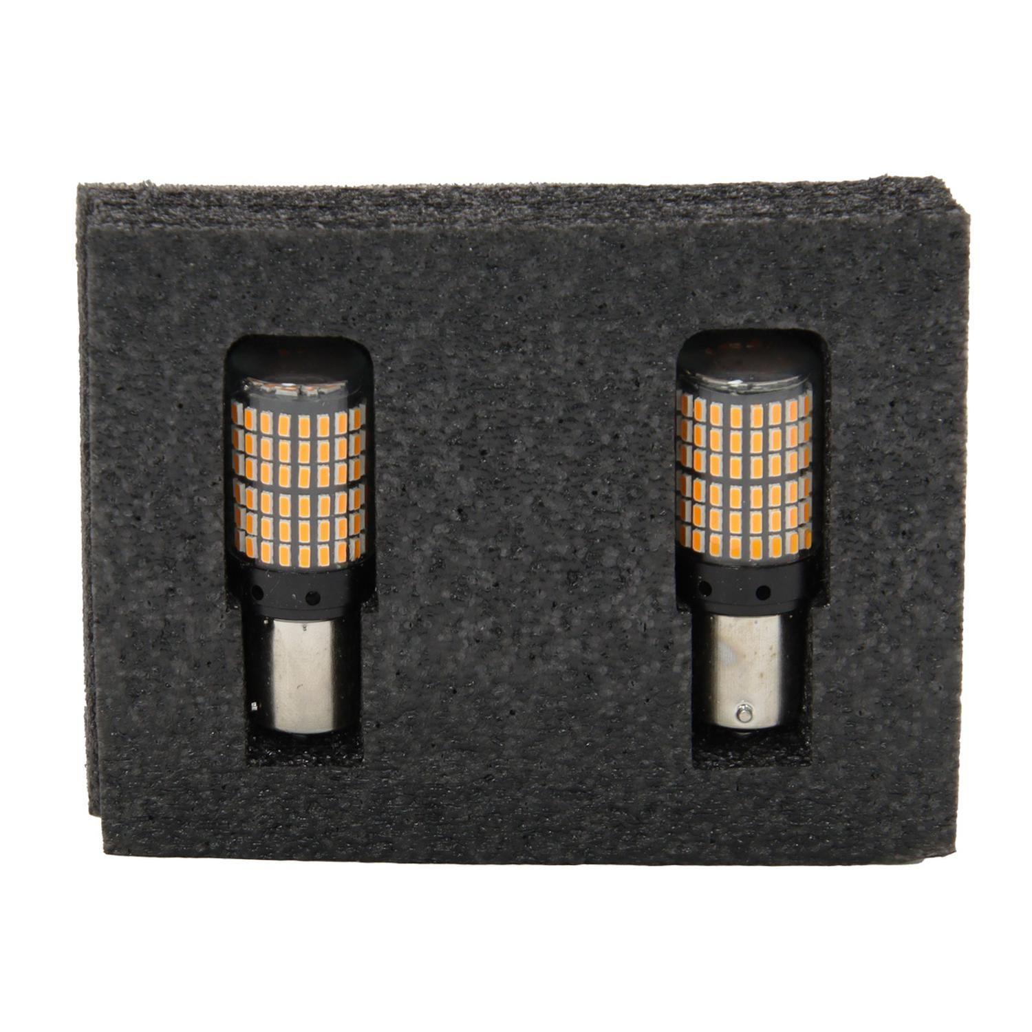 Ampolleta Led 1156 12V24V Canbus Color Ambar Fija Ba15S-1
