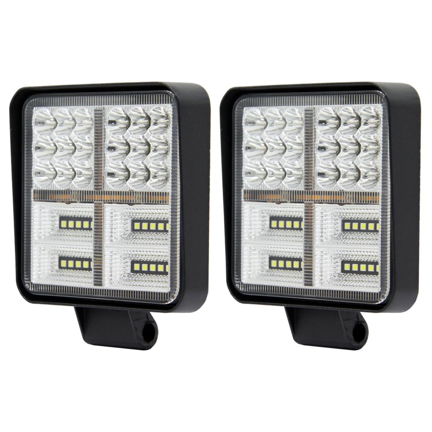Farol Faenero 48 Led 144w Combo con Dlr y Flash Camion (Par)-2