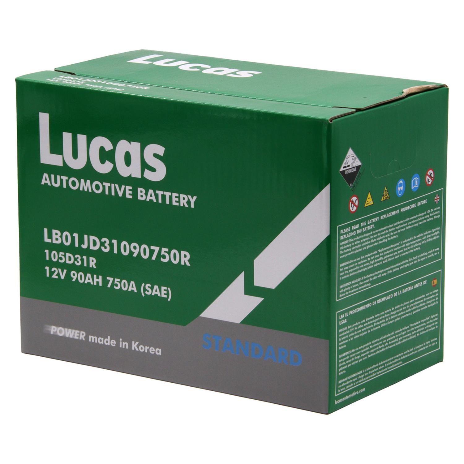 Batería Lucas Premium 90 Amp Positivo Izquierdo Normal-2