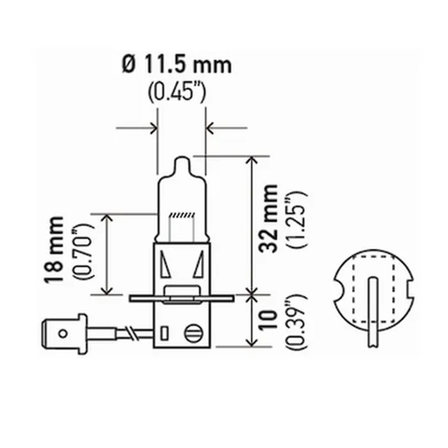 Ampolleta Halógena H3 24V 70W Pk22S T3.25 Cristal-2