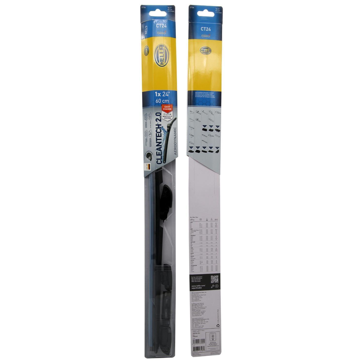Plumilla Hella Cleantech 24 Pulgadas 60,9 Cm C/Adaptadores-0
