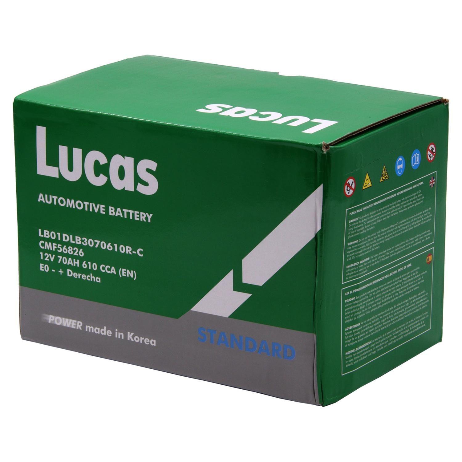 Batería Lucas Premium 70Ah Positivo Derecho Normal-2