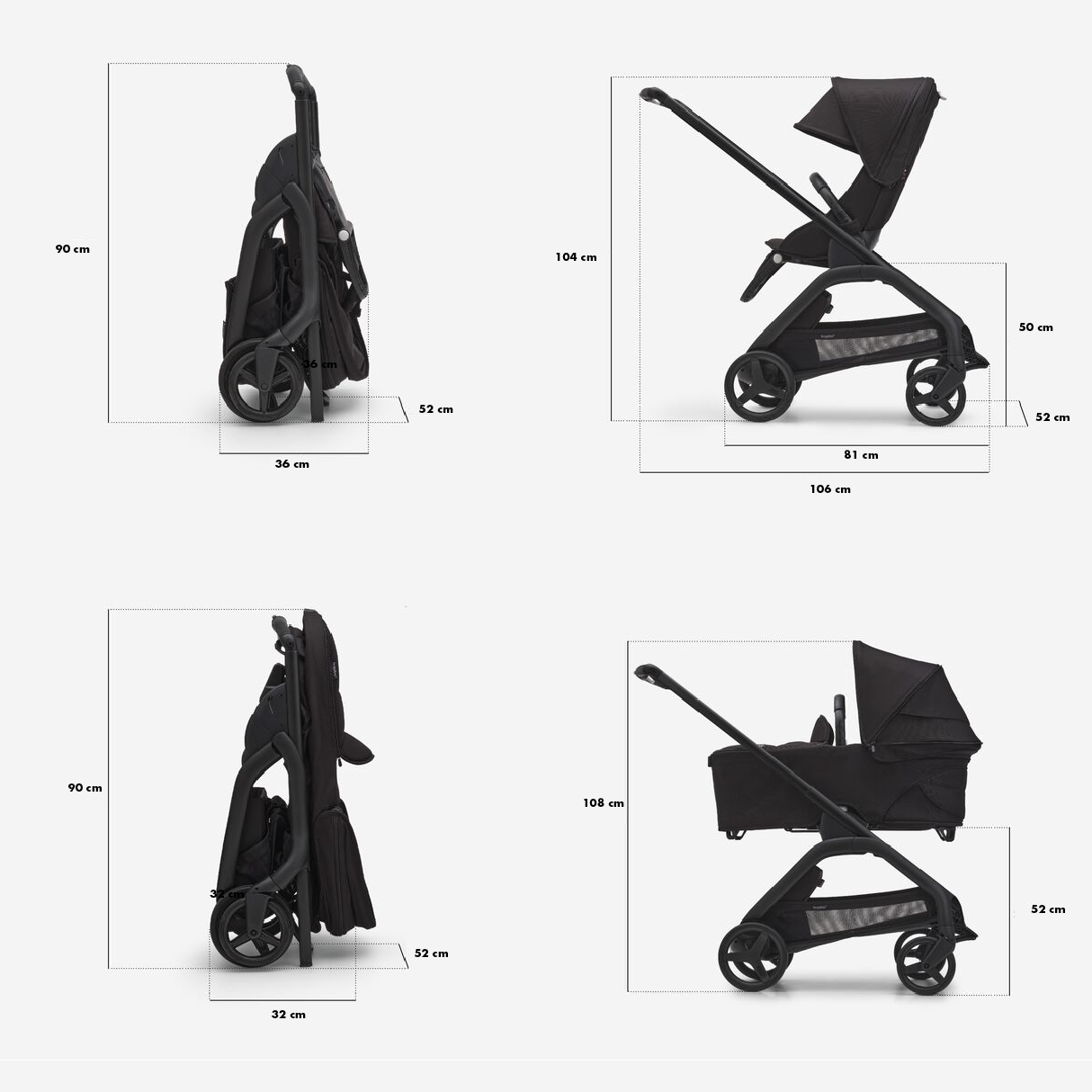 Bugaboo Dragonfly con Moises - Negro-7