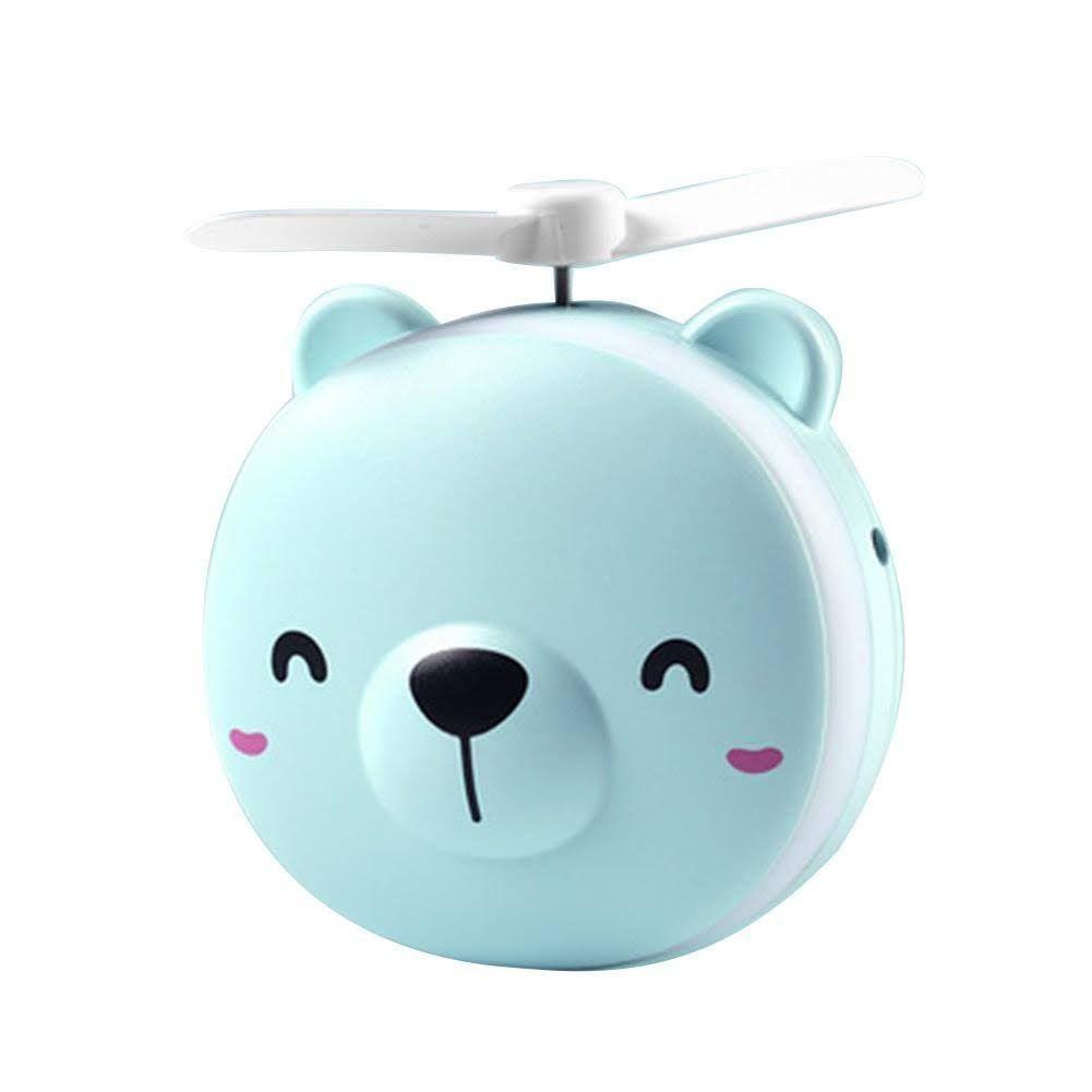 Mini Ventilador Usb Recargable Con Espejo + Luces Maquillaje-2