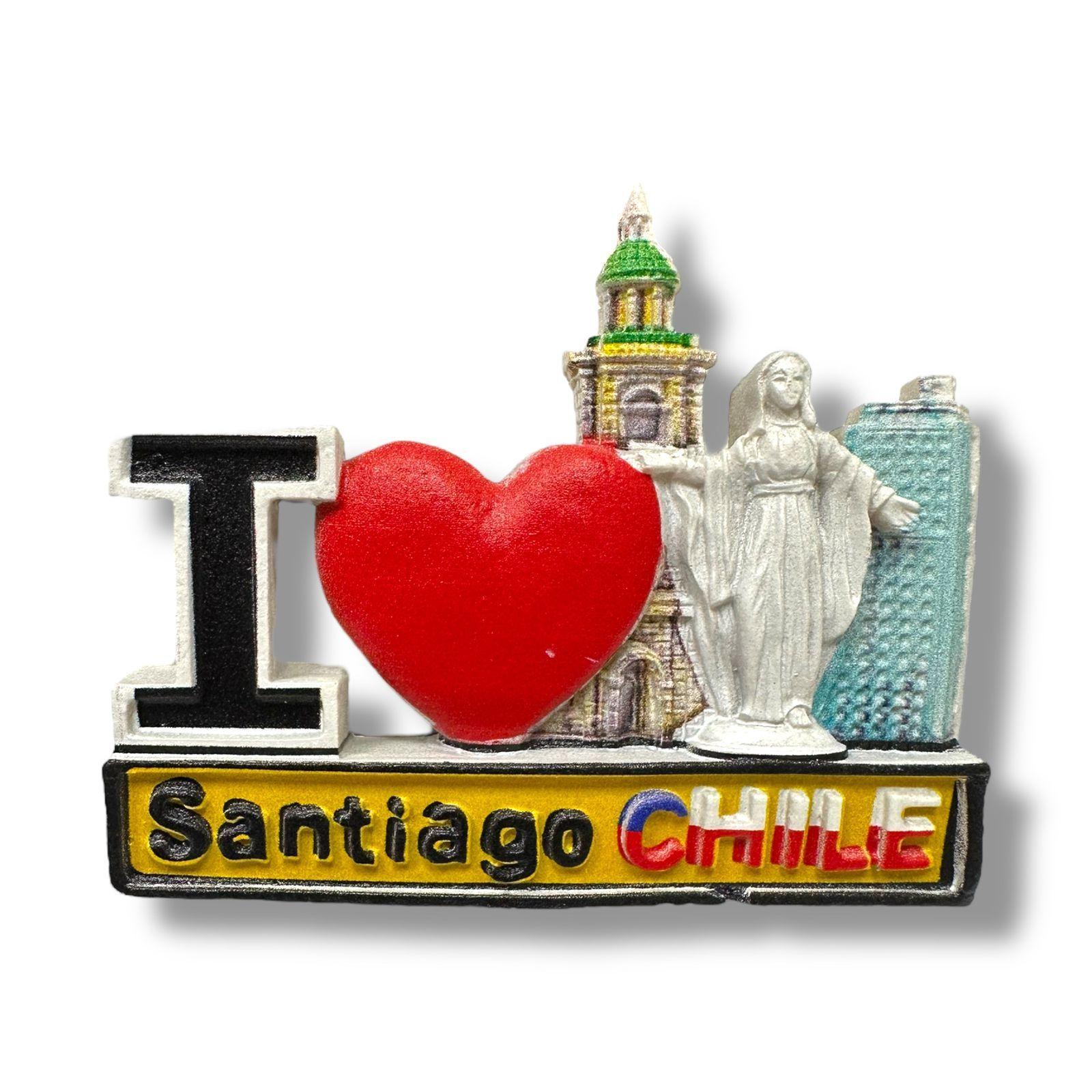 Pack x3 Imanes Refrigerador Decorativo Recuerdo Chile -1