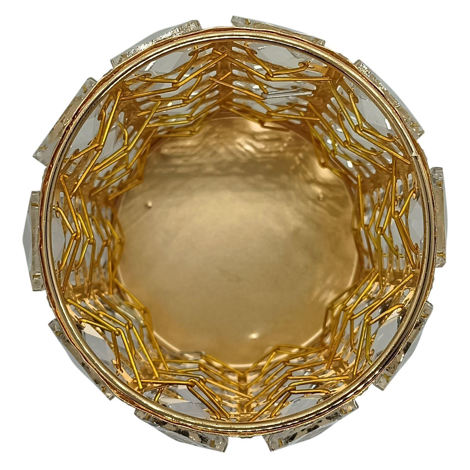 Porta Brochas Pinceles Maquillaje Metalico Soporte Cristal-3