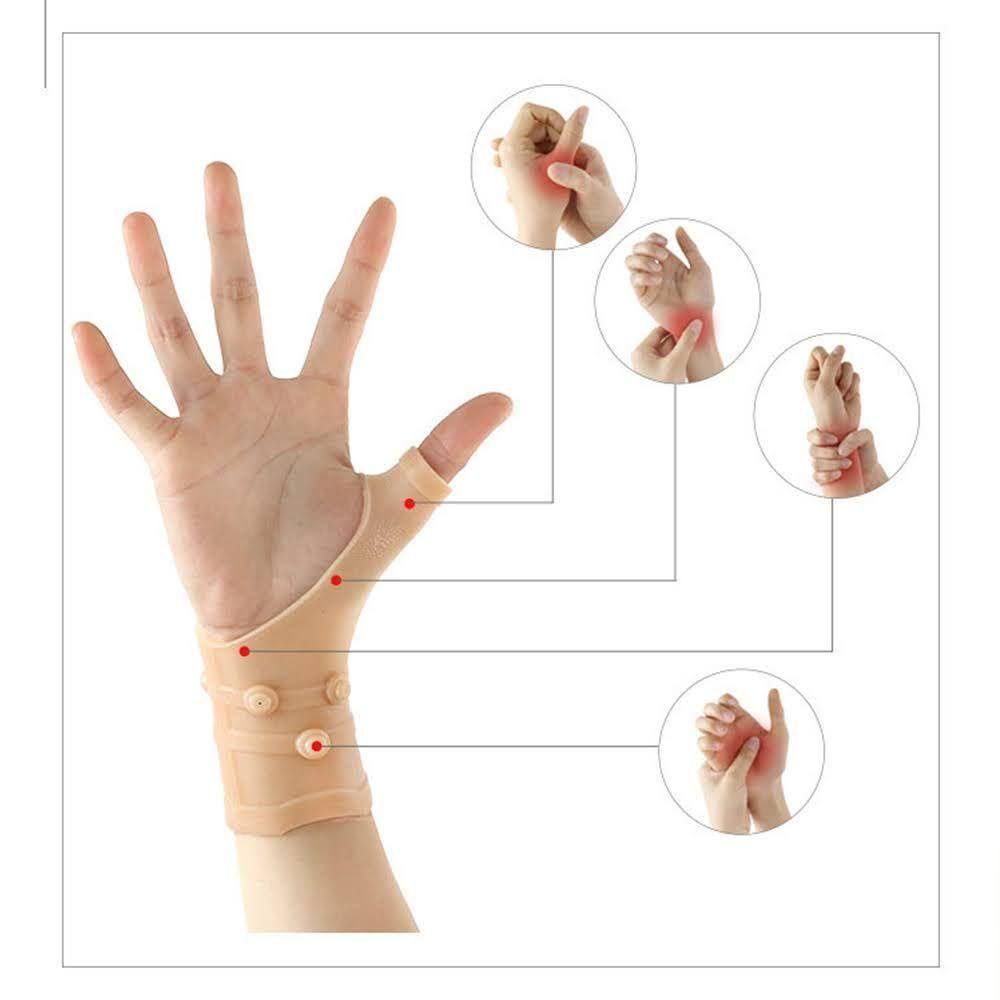 Pack x2 Guante Silicona Magnetico Atritis Tendinitis T Carpiano -2