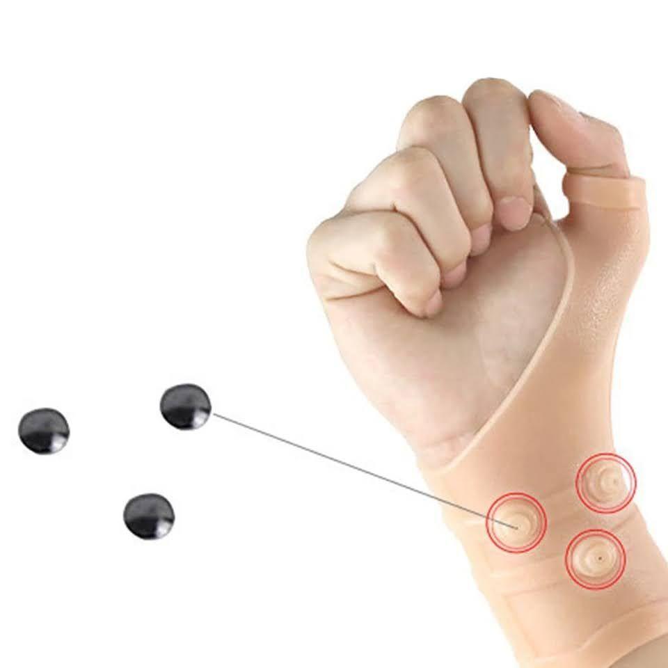 Pack x2 Guante Silicona Magnetico Atritis Tendinitis T Carpiano -4