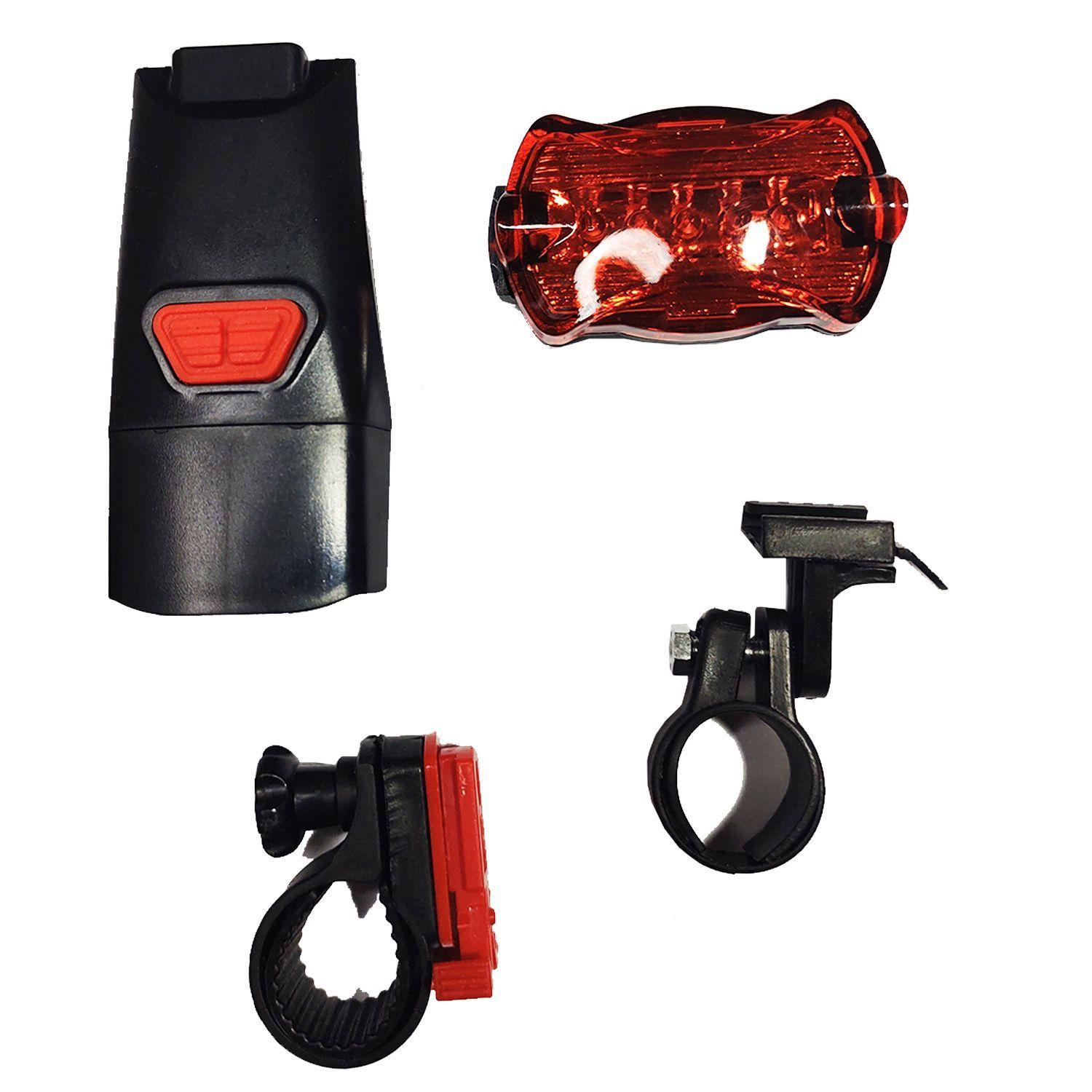 Pack Luz De Bicicleta Delantera Y Trasera 5w Super Lumenes-2