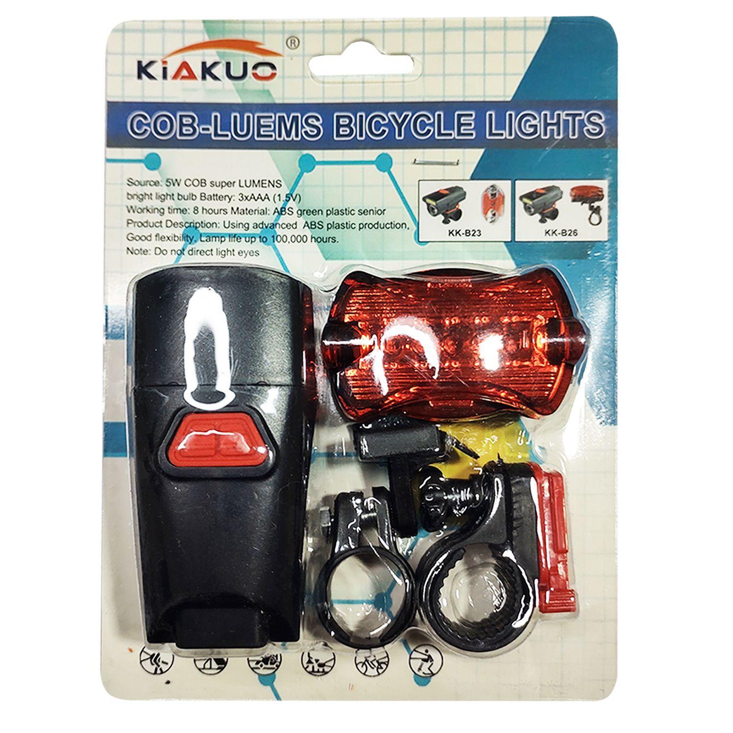 Pack Luz De Bicicleta Delantera Y Trasera 5w Super Lumenes-3