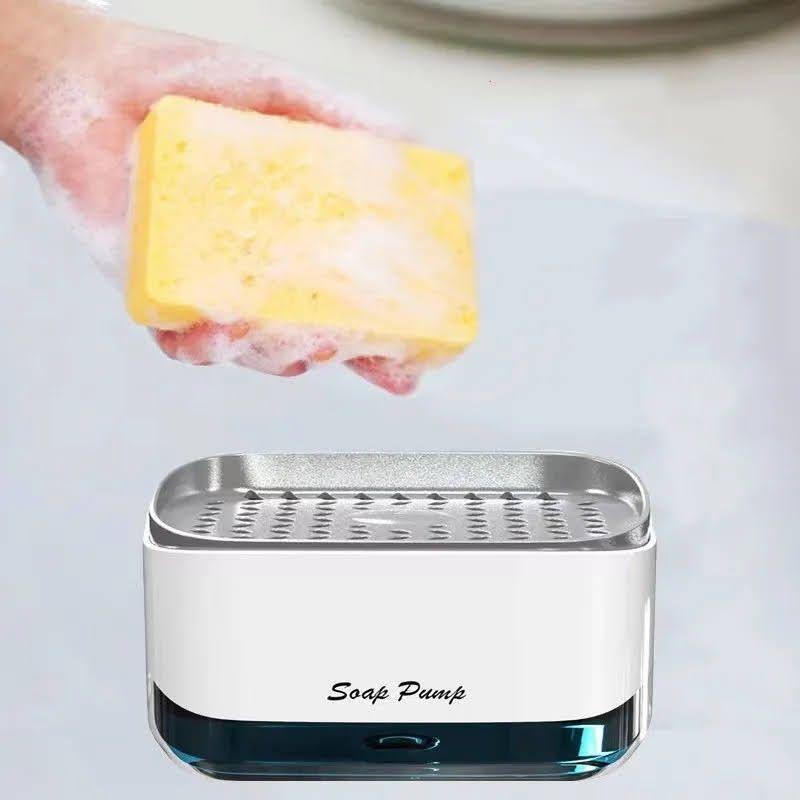 Dispensador De Jabón Líquido Lavaplatos Lavaloza Con Esponja-5