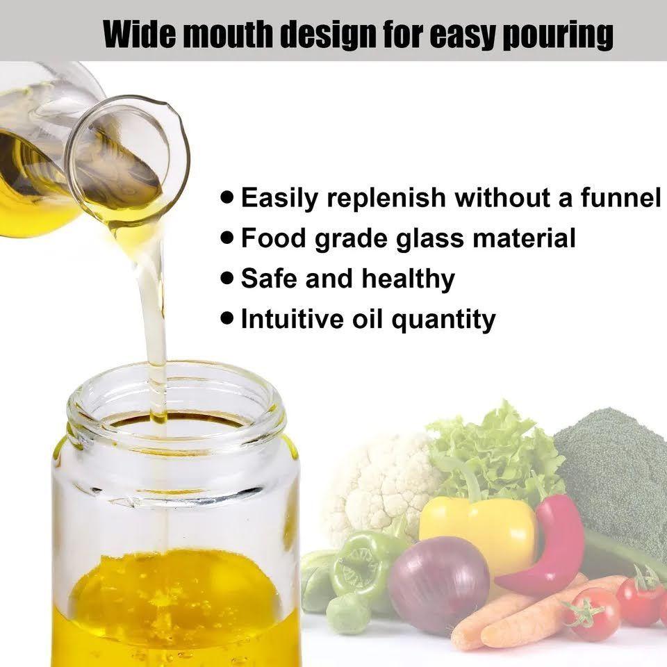 Dispensador Aceite de Vidrio Con Brocha Silicona Cocina-6
