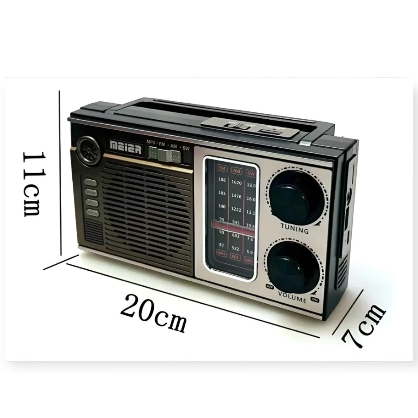 Radio Vintage Estilo Antiguo Panel Solar Am Fm USB Bluetooth-2