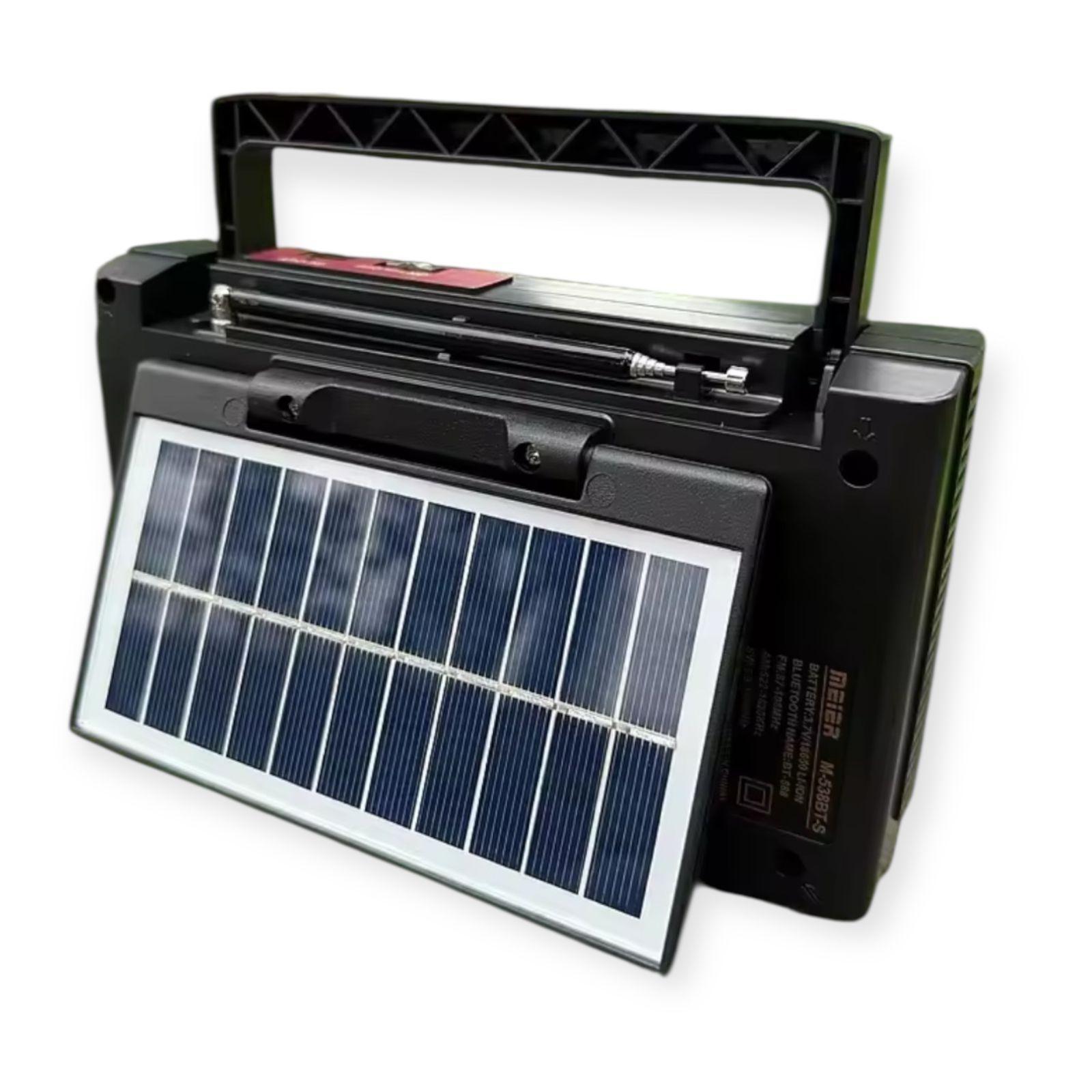 Radio Vintage Estilo Antiguo Panel Solar Am Fm USB Bluetooth-5
