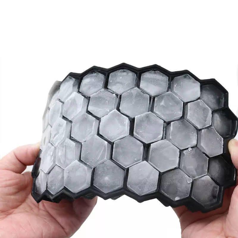 Bandeja Cubetera Silicona Flexible Cubos de Hielo Colmena-4