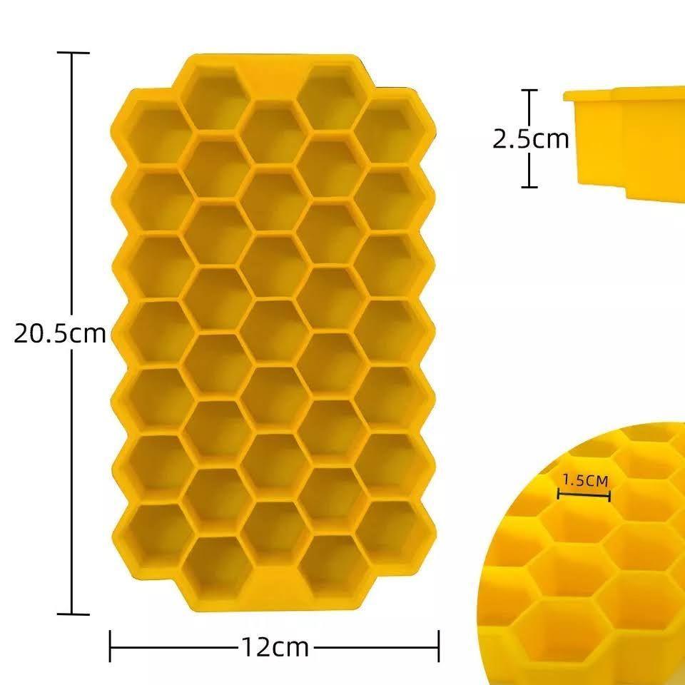 Bandeja Cubetera Silicona Flexible Cubos de Hielo Colmena-5