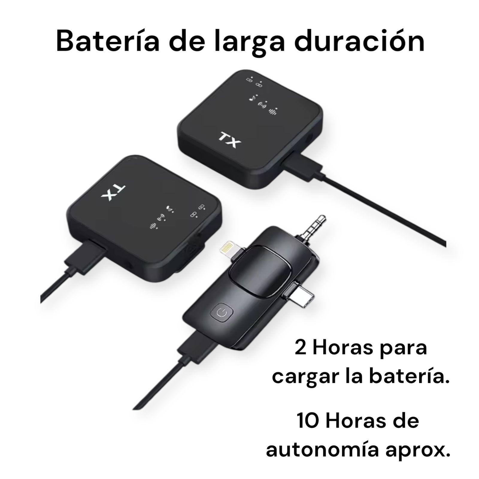 Pack 2 Microfonos Inalambrico Dual Para iPhone Y Android-2