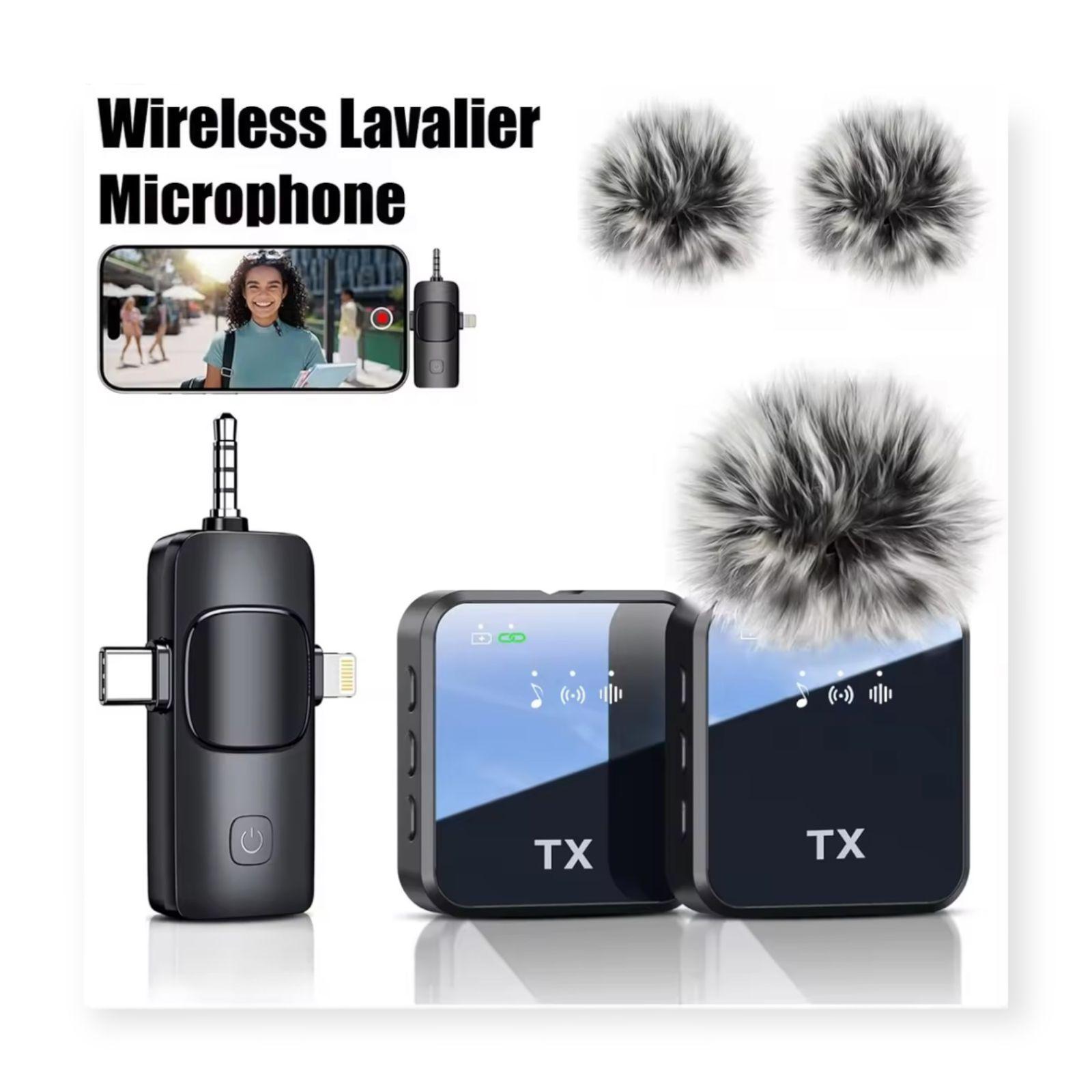 Pack 2 Microfonos Inalambrico Dual Para iPhone Y Android-6