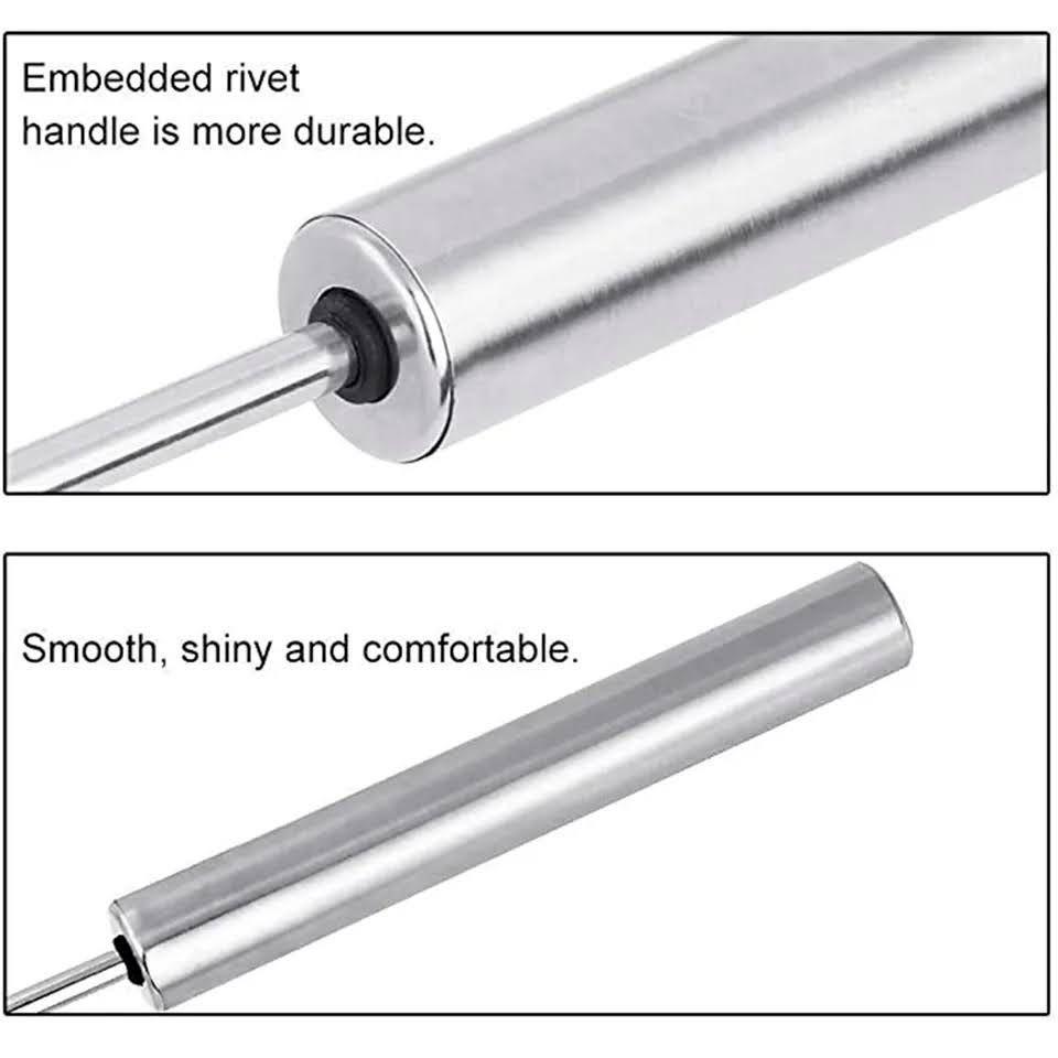 Batidor de Huevos Manual Retractil Espumador Acero Inox.-3