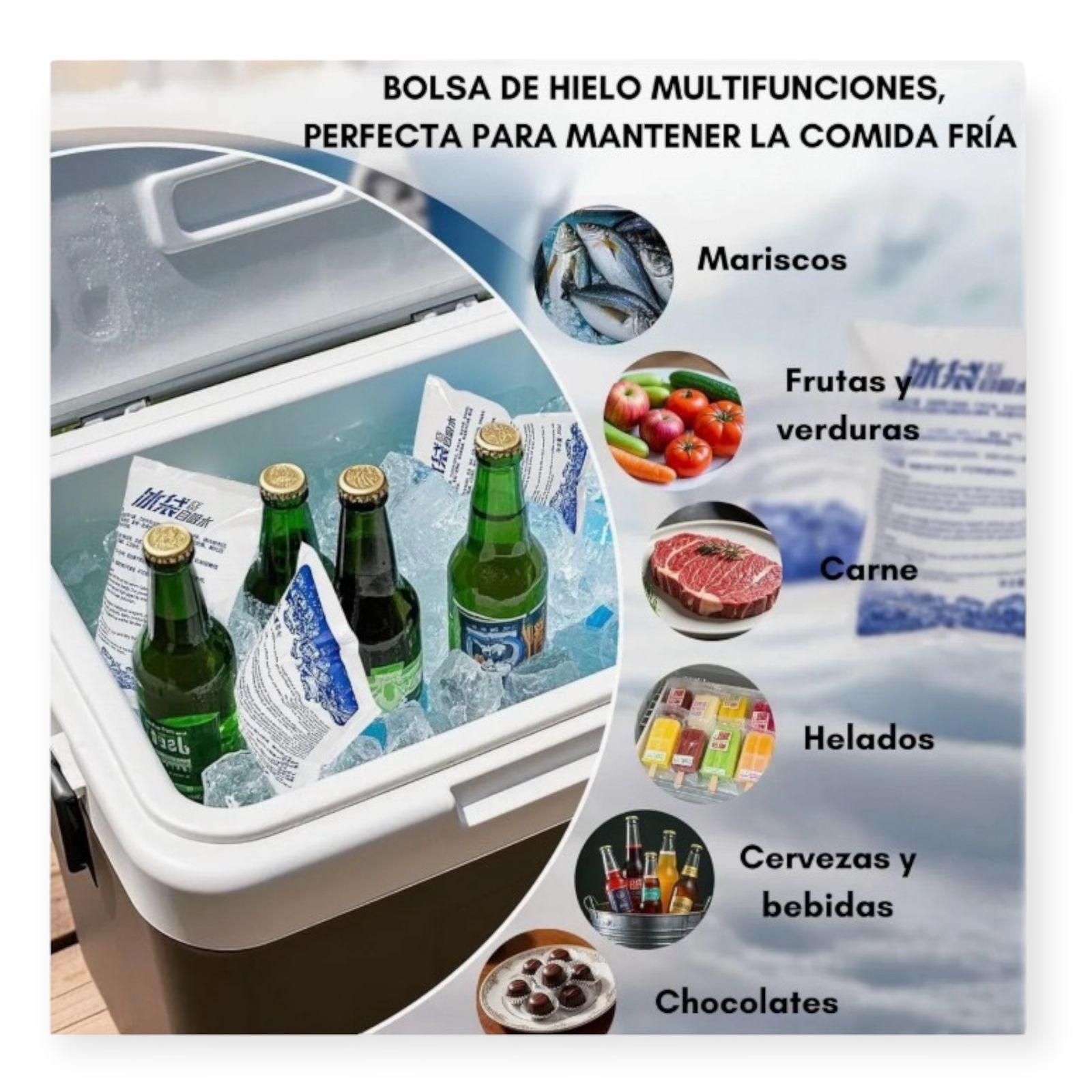 Pack x4 Bolsas Hielo Seco Refrigerador Lonchera Terapia-6