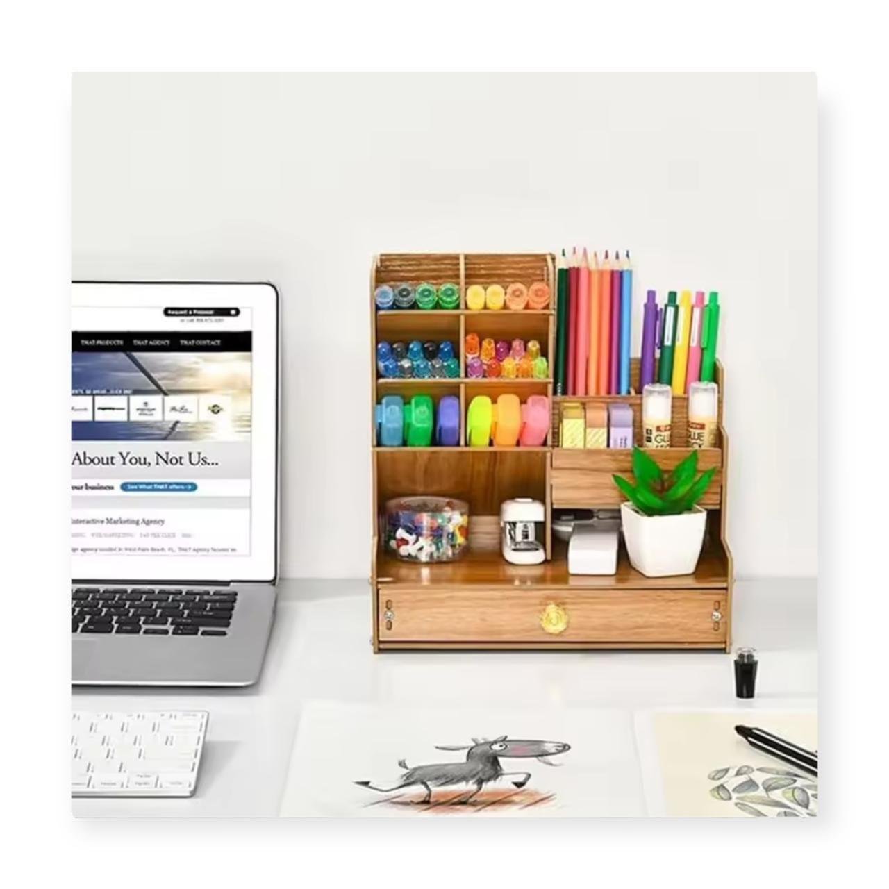 Organizador Escritorio Almacenamiento Portalapices Oficina-5