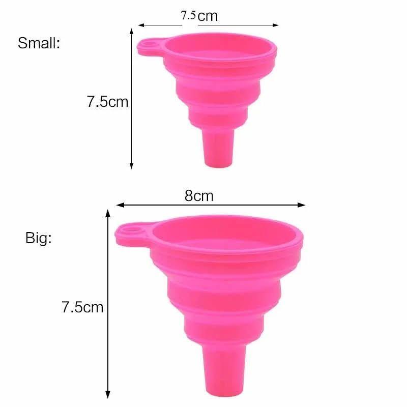 Mini Embudo Plegable Silicona Portatil Resistente Al Calor-3