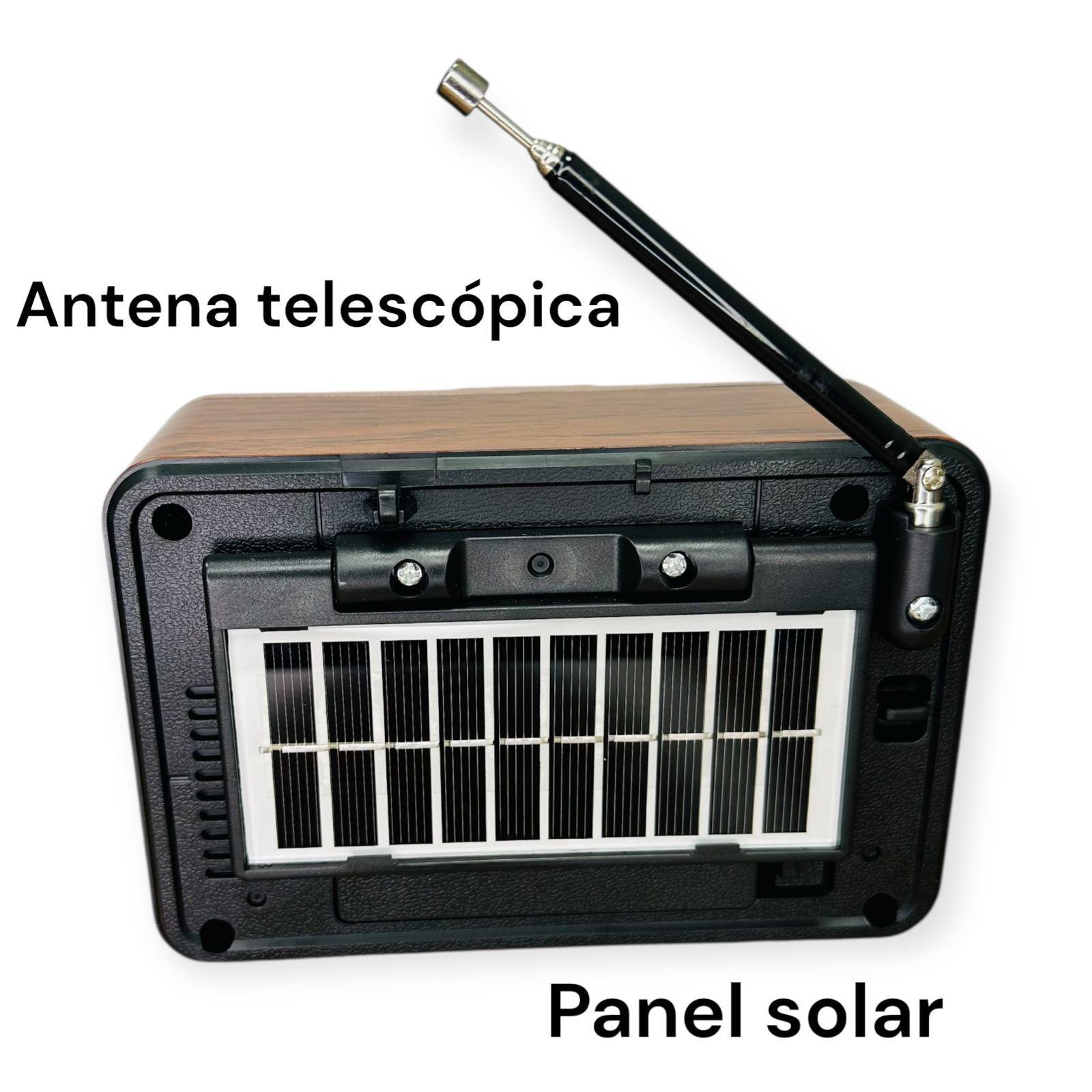 Radio Solar Vintage 3 Bandas Am Fm Sw Bluetooth Sd Usb-2
