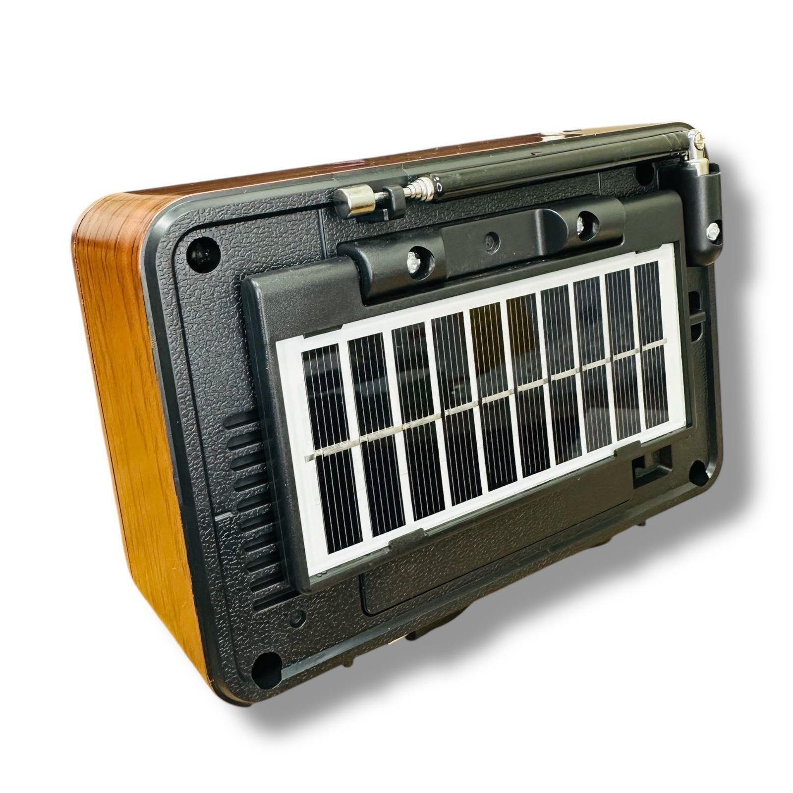 Radio Solar Vintage 3 Bandas Am Fm Sw Bluetooth Sd Usb-4
