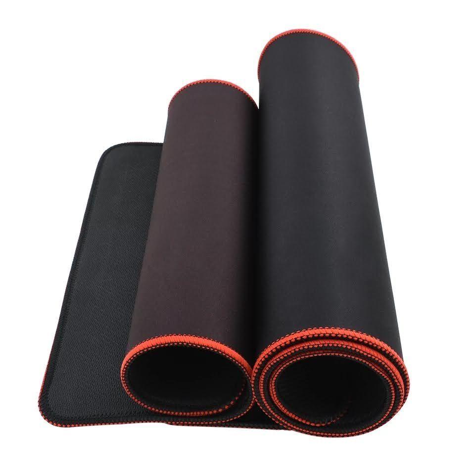 Mouse Pad Gamer Xl Antideslizante Negro Borde Cosido 70x30cm-2