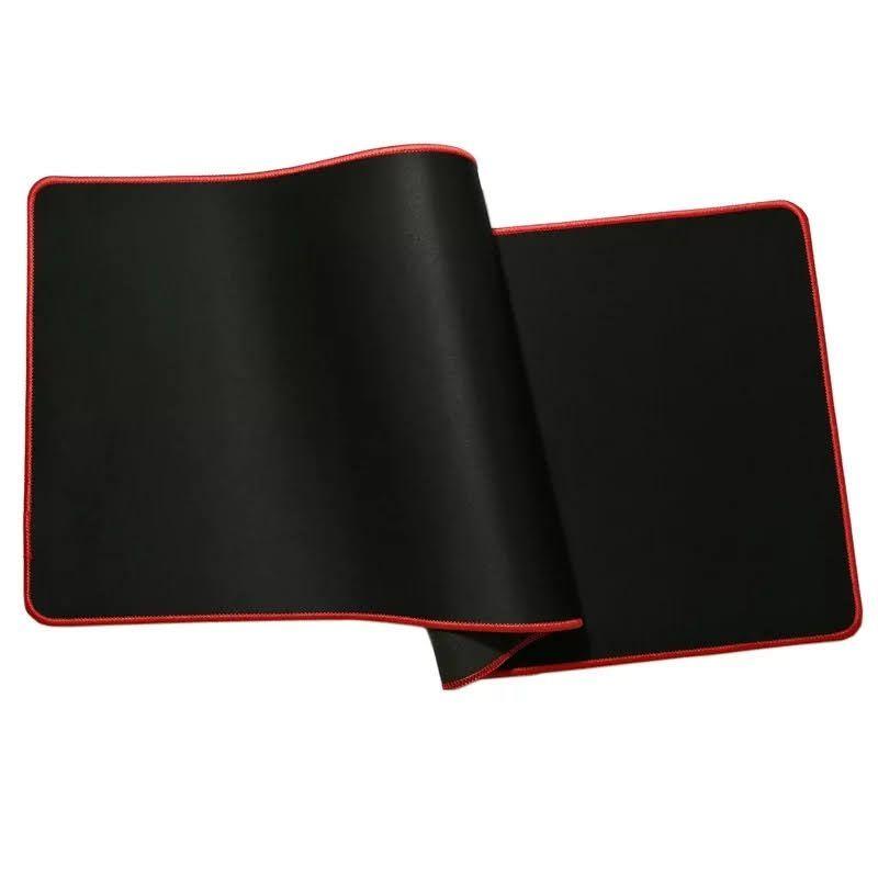 Mouse Pad Gamer Xl Antideslizante Negro Borde Cosido 70x30cm-4