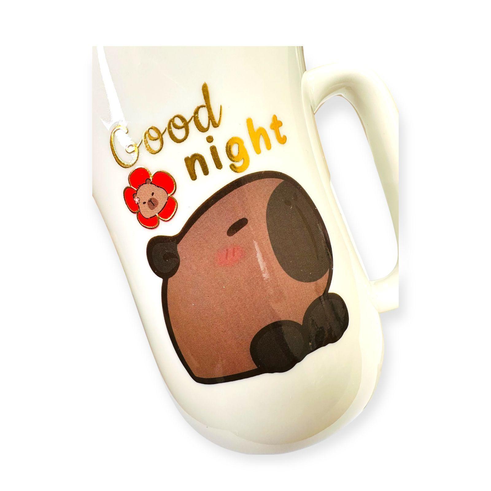 Tazon Capibara Taza Mug con Tapa Espejo 350ml-7