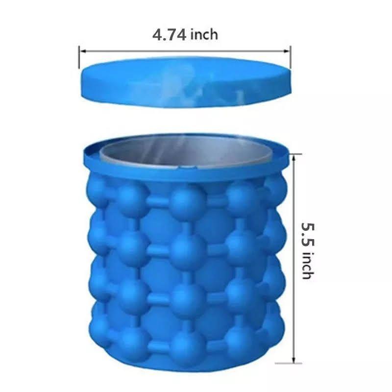 Hielera Cubetera  Molde para Hielo Facil de Silicona Portatil-3