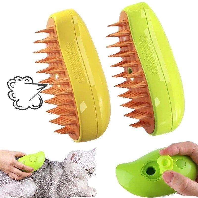 Cepillo Automatico Gato Vapor 3 En 1 Masajeador Usb Mascotas-4