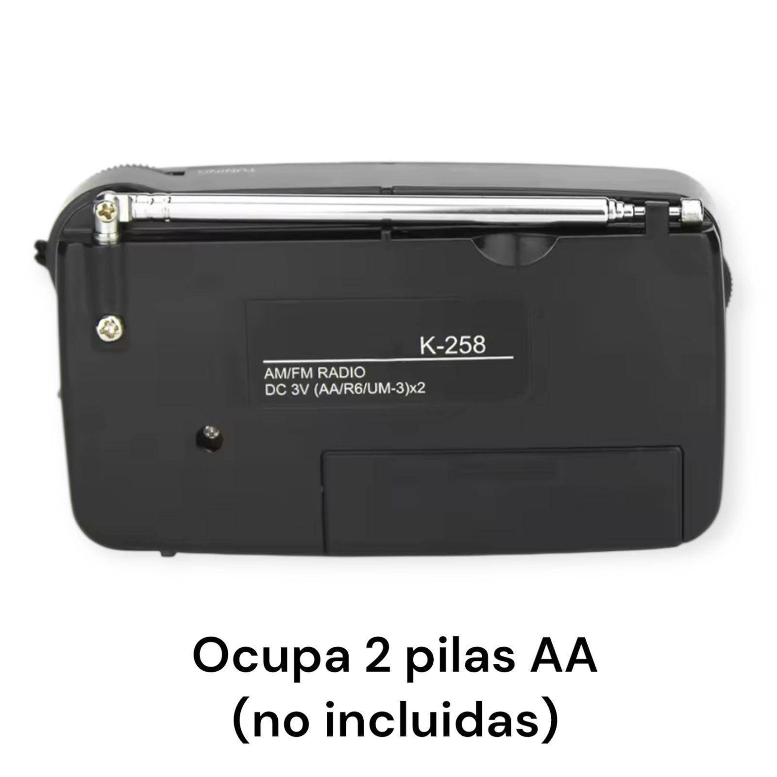 Mini Radio Portatil De Bolsillo Am Fm Color Plomo A Pilas-3