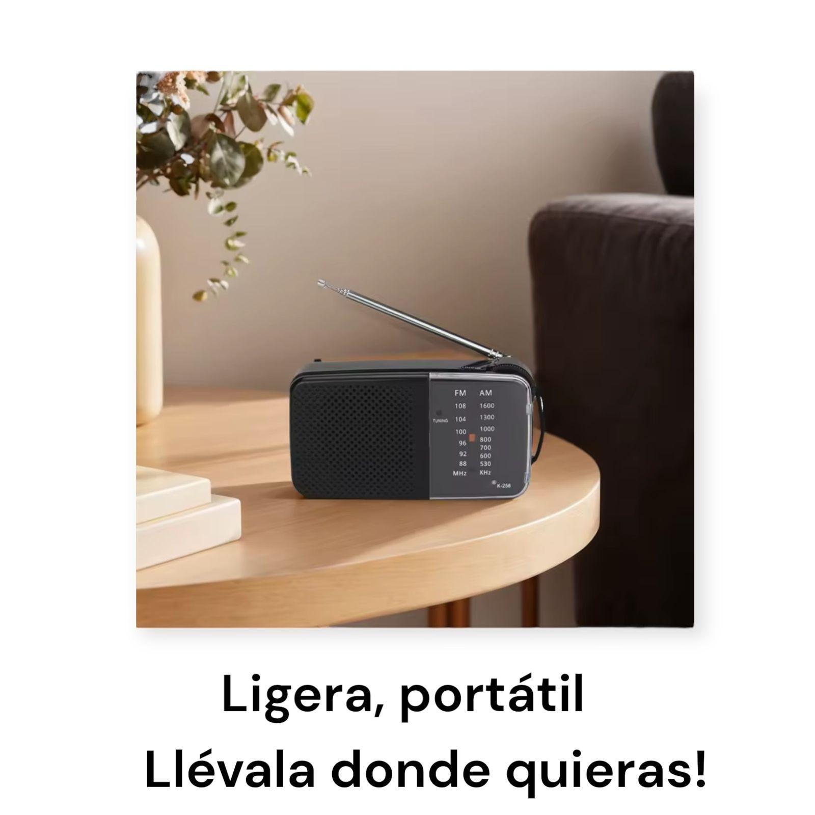 Mini Radio Portatil De Bolsillo Am Fm Color Plomo A Pilas-7