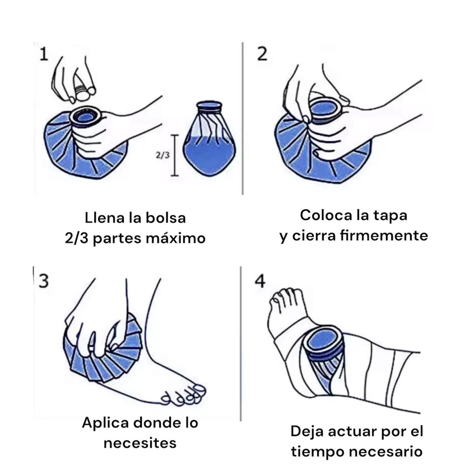 Bolsa para Hielo Fr a 23cm Reutilizable Terapia Lesiones Deportivas-5