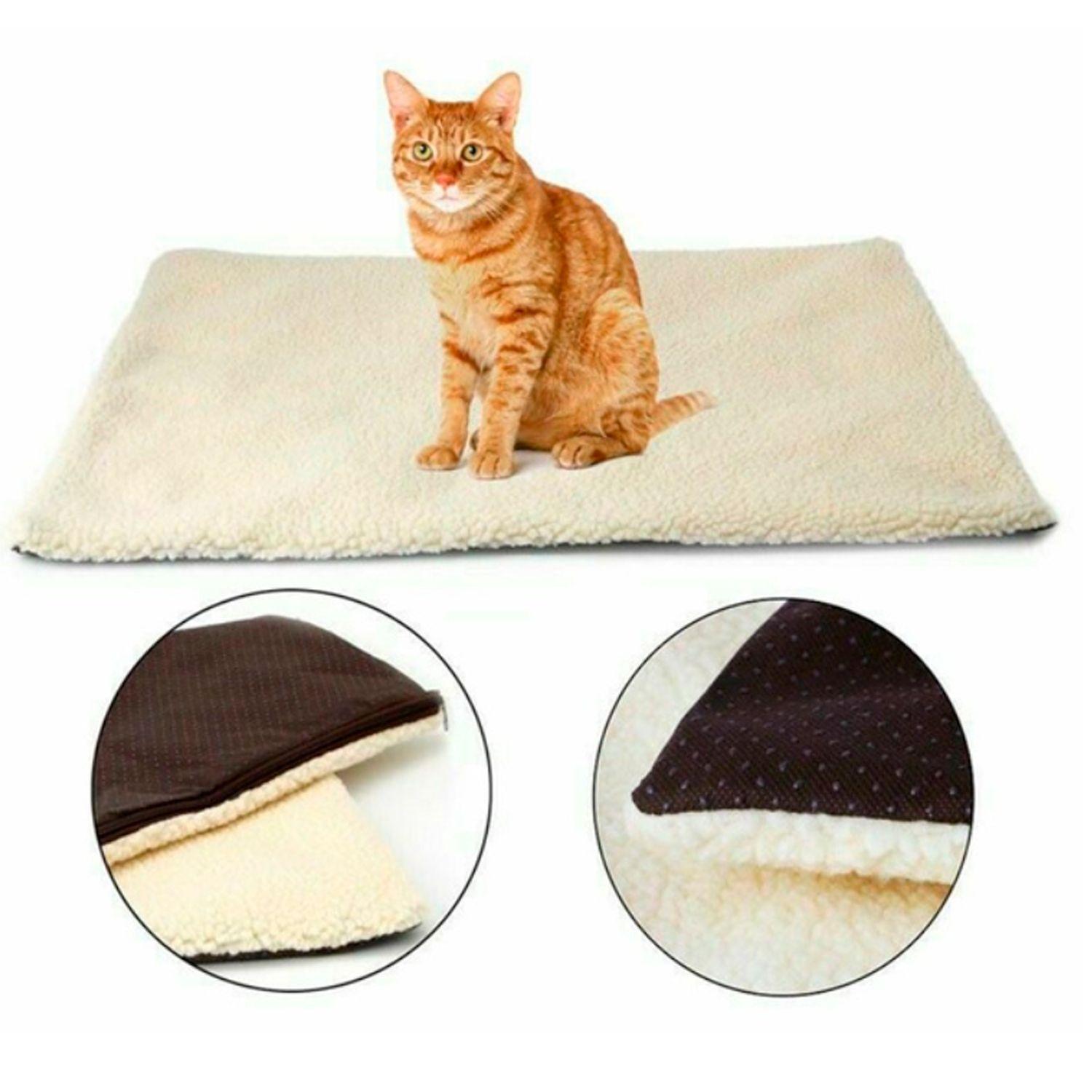 Cama Alfombra Polar Invierno Mascotas Perros Gatos 59x47-2