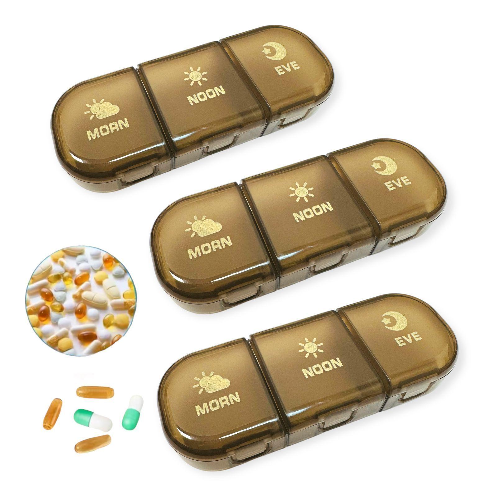 Pastillero Diario 3 Tomas Diarias Portátil Pack x3 Unidades-4
