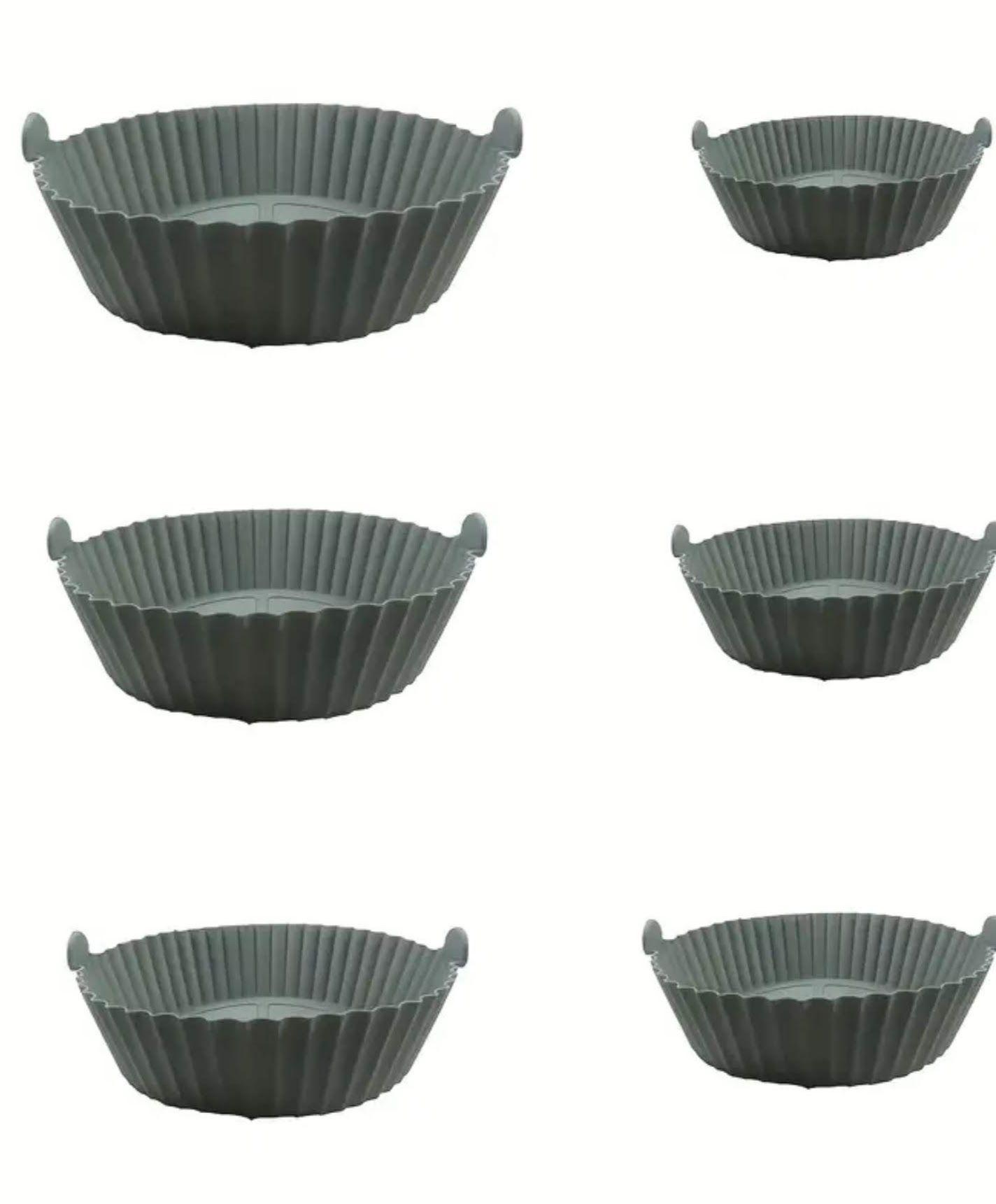 Pack x6 Cesto Bandeja de Silicona Air Fryer Freidora Anti-adherente-2