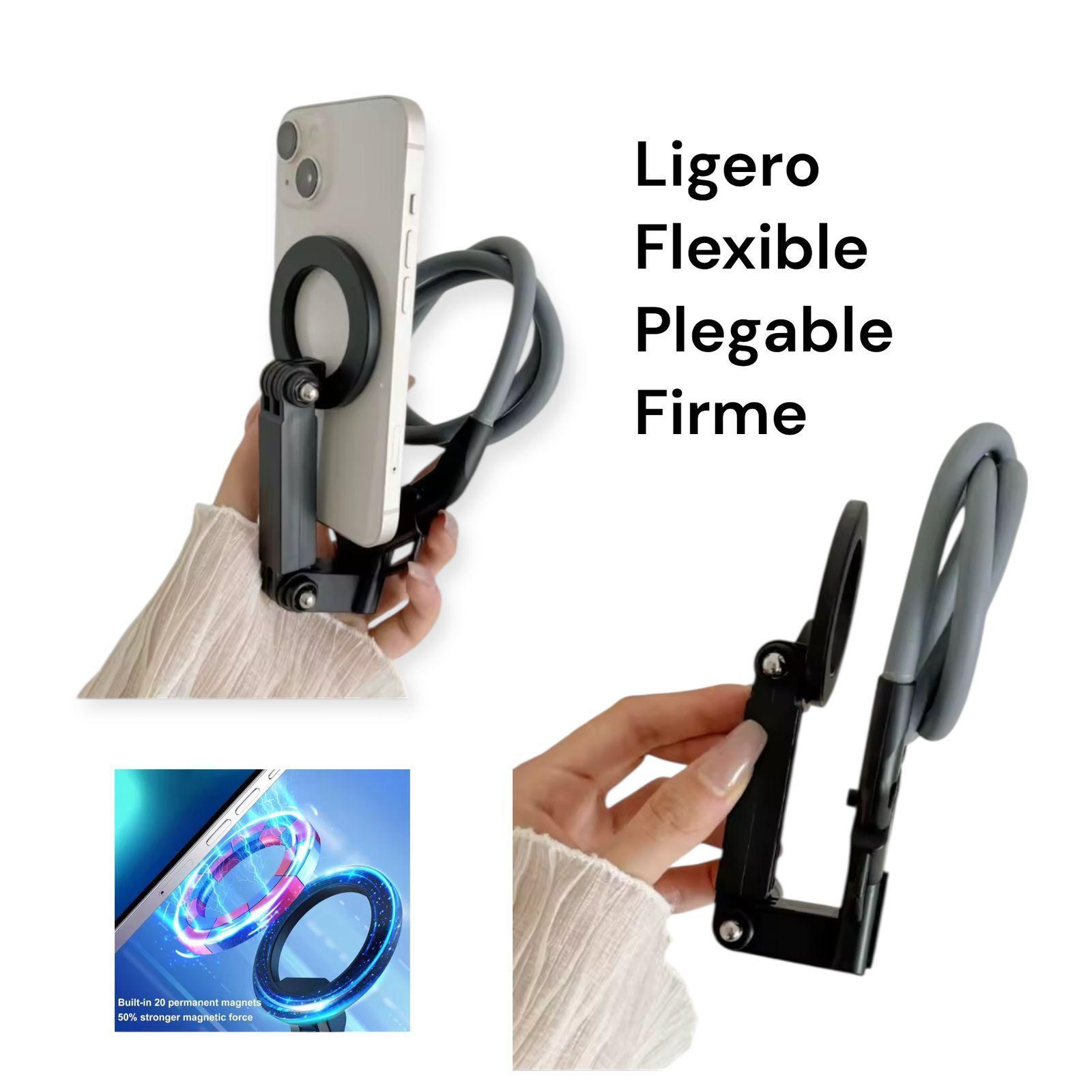 Soporte De Cuello Magnetico Para Tel fono Porta Celular Flexible-7