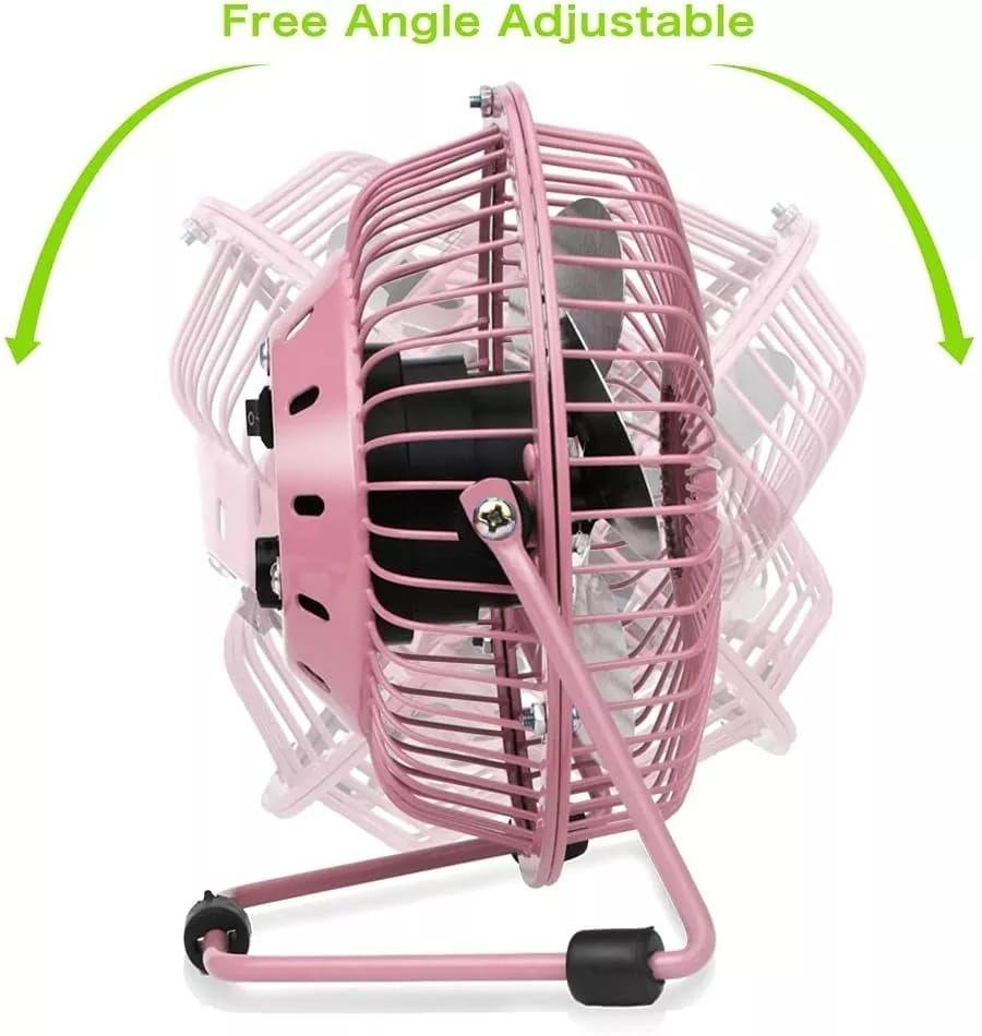 Mini Ventilador Usb Portatil Metalico Y Silencioso Sobremesa-2